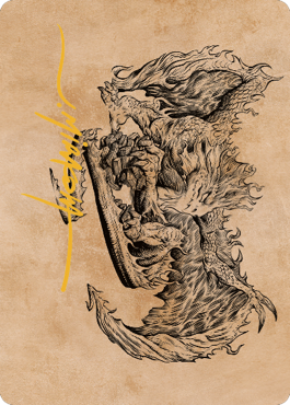 Miirym, Sentinel Wyrm Art Card (Gold-Stamped Signature) [Commander Legends: Battle for Baldur's Gate Art Series] | Deep Dive Games St. Marys
