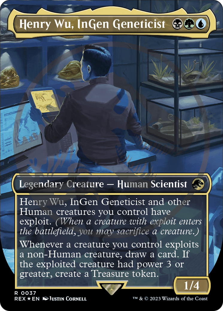 Henry Wu, InGen Geneticist Emblem (Borderless) [Jurassic World Collection Tokens] | Deep Dive Games St. Marys