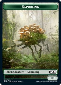 Saproling // Zombie Double-Sided Token [Core Set 2021 Tokens] | Deep Dive Games St. Marys