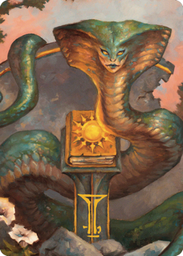 Guardian Naga Art Card (Gold-Stamped Signature) [Commander Legends: Battle for Baldur's Gate Art Series] | Deep Dive Games St. Marys