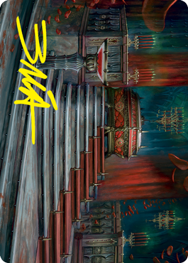 Edgar Markov's Coffin Art Card (Gold-Stamped Signature) [Innistrad: Crimson Vow Art Series] | Deep Dive Games St. Marys