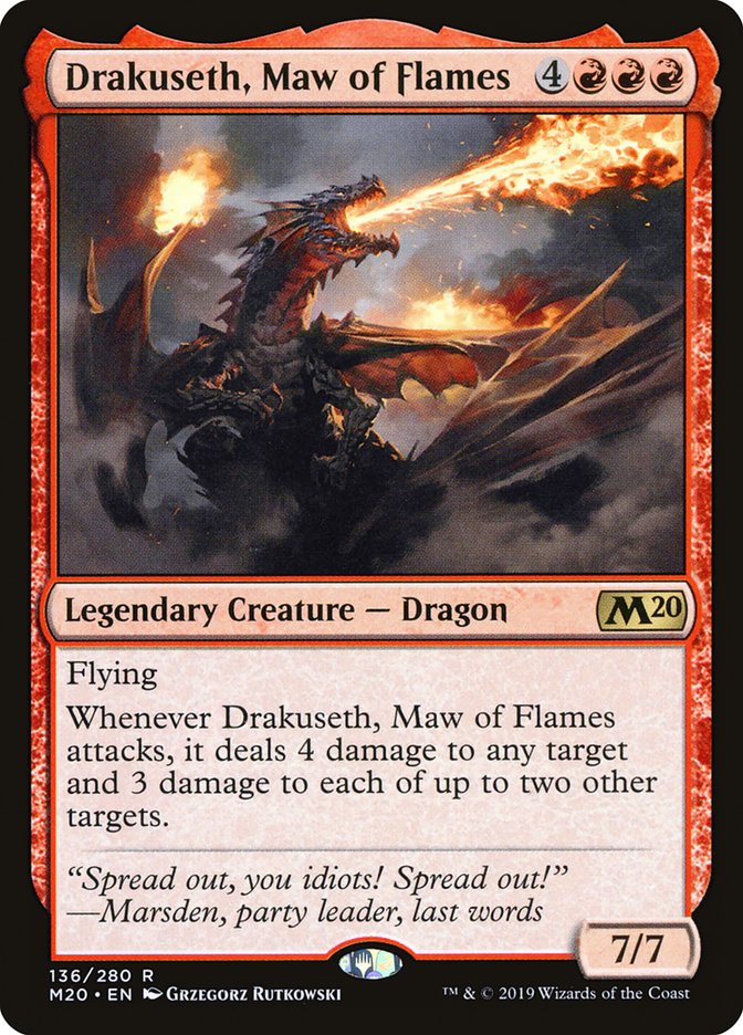 Drakuseth, Maw of Flames [Core Set 2020] | Deep Dive Games St. Marys