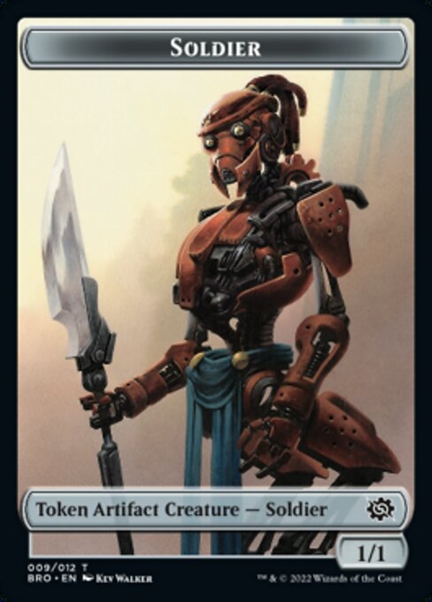 Powerstone // Soldier (009) Double-Sided Token [The Brothers' War Tokens] | Deep Dive Games St. Marys