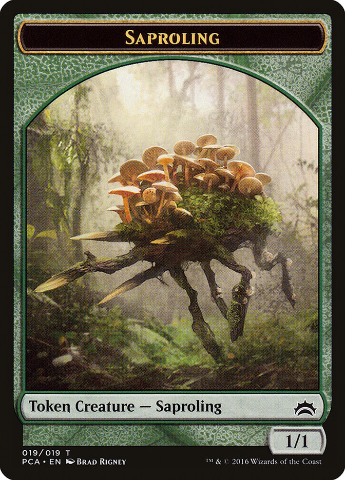 Saproling // Goblin Double-Sided Token [Planechase Anthology Tokens] | Deep Dive Games St. Marys