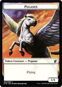 Pegasus // Human Double-Sided Token [Commander 2019 Tokens] | Deep Dive Games St. Marys