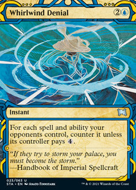 Whirlwind Denial (Foil Etched) [Strixhaven: School of Mages Mystical Archive] | Deep Dive Games St. Marys