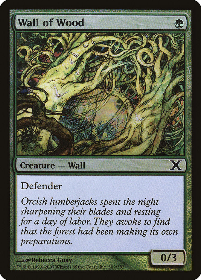 Wall of Wood (Premium Foil) [Tenth Edition] | Deep Dive Games St. Marys