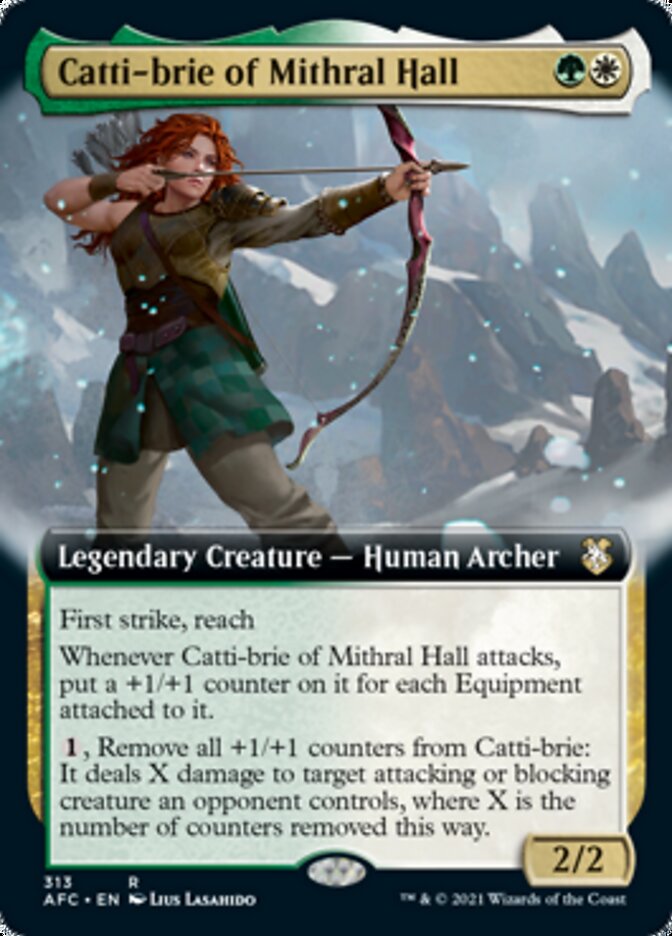 Catti-brie of Mithral Hall (Extended Art) [Dungeons & Dragons: Adventures in the Forgotten Realms Commander] | Deep Dive Games St. Marys