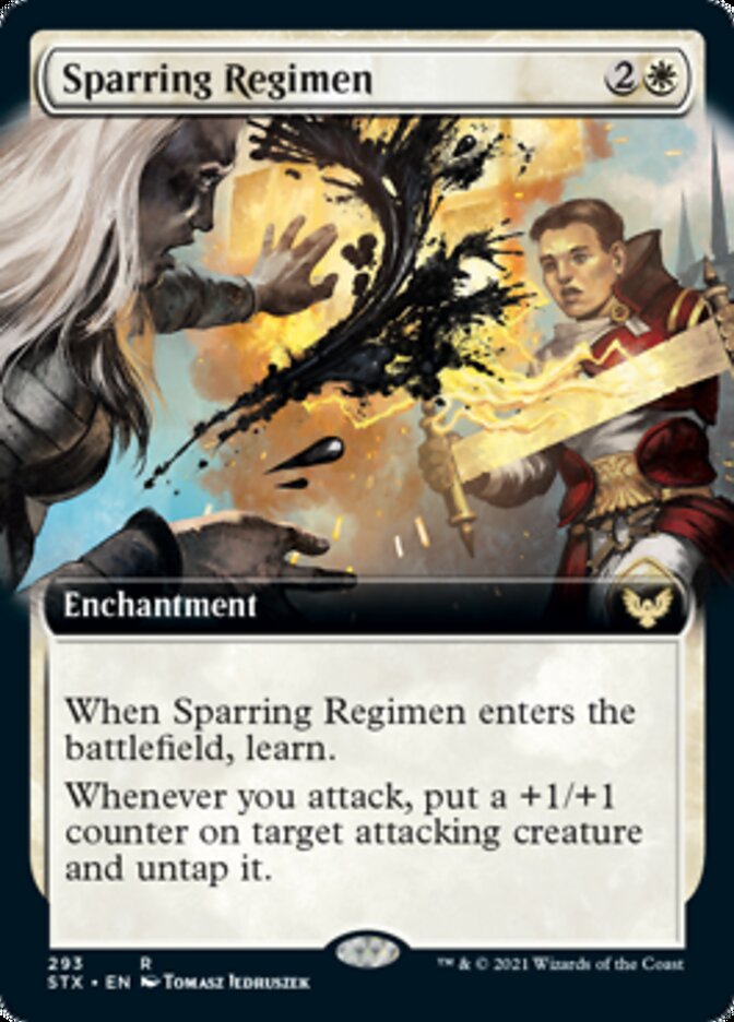 Sparring Regimen (Extended Art) [Strixhaven: School of Mages] | Deep Dive Games St. Marys