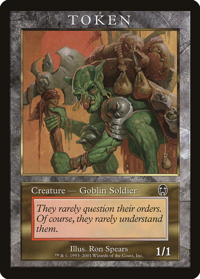 Goblin Soldier Token [Magic Player Rewards 2001] | Deep Dive Games St. Marys