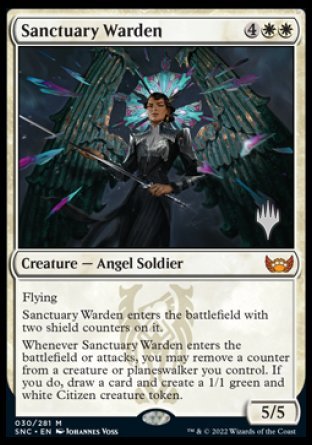 Sanctuary Warden (Promo Pack) [Streets of New Capenna Promos] | Deep Dive Games St. Marys