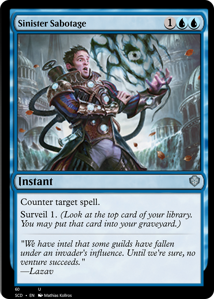 Sinister Sabotage [Starter Commander Decks] | Deep Dive Games St. Marys