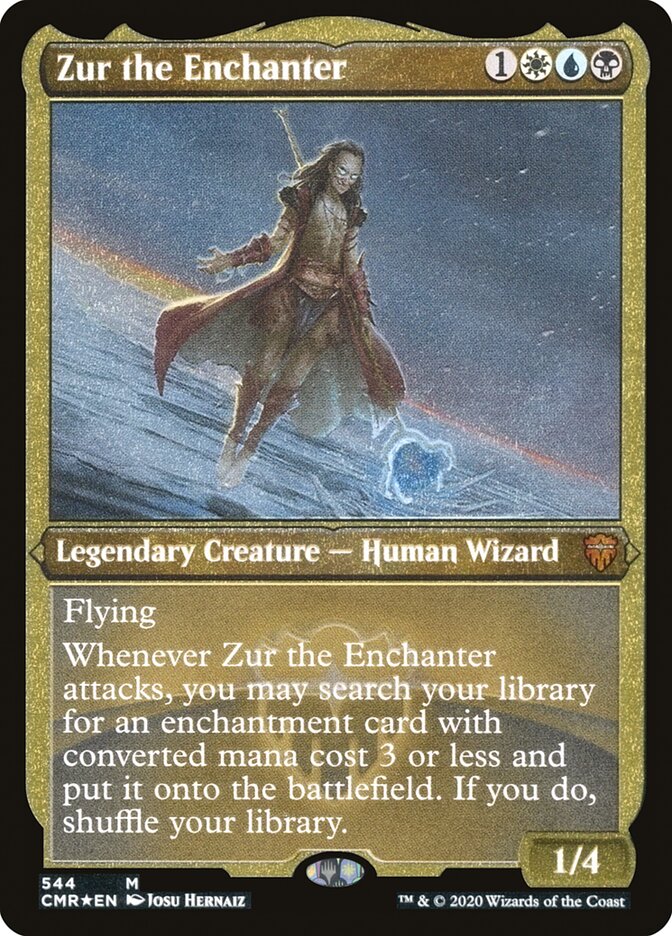 Zur the Enchanter (Etched) [Commander Legends] | Deep Dive Games St. Marys