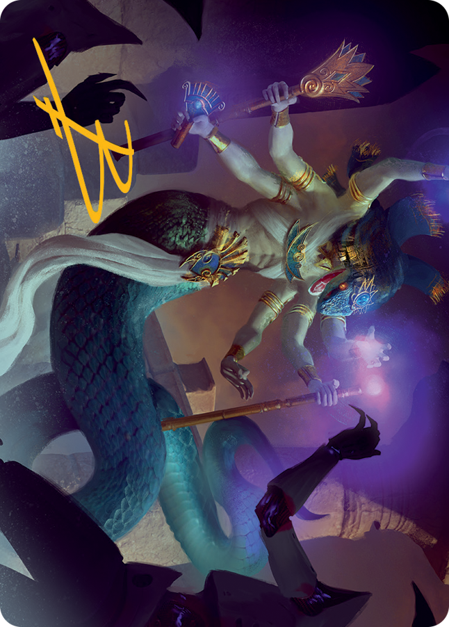 Imoti, Celebrant of Bounty Art Card (Gold-Stamped Signature) [March of the Machine Art Series] | Deep Dive Games St. Marys