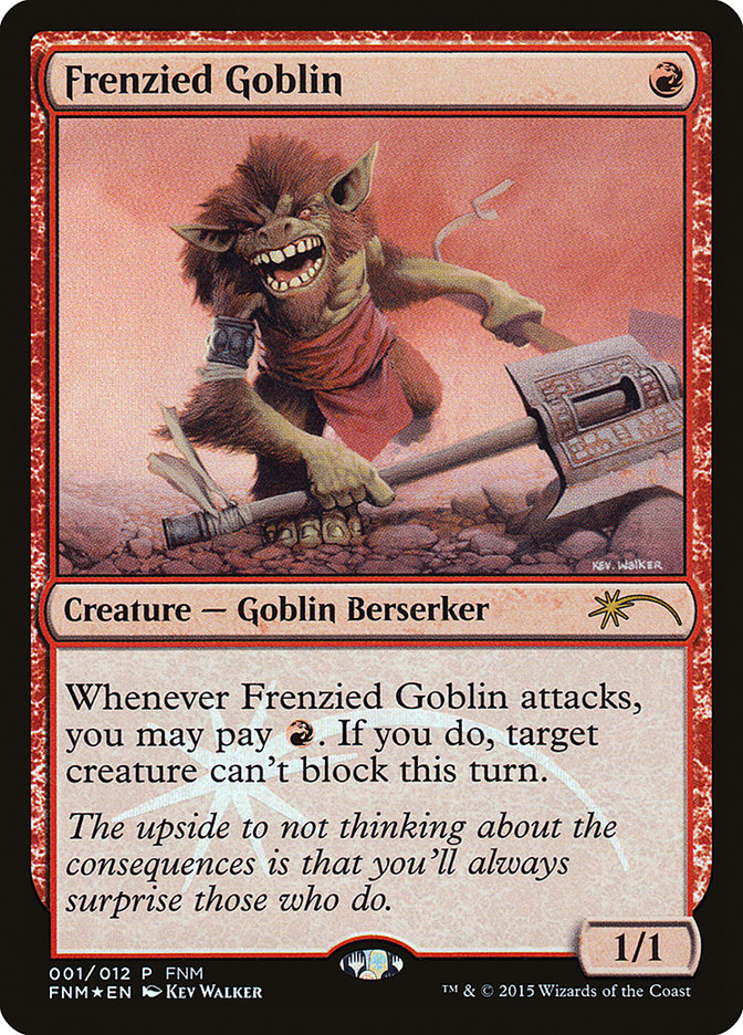 Frenzied Goblin [Friday Night Magic 2015] | Deep Dive Games St. Marys