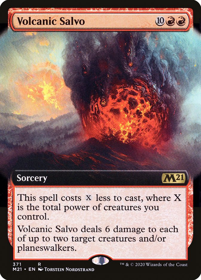 Volcanic Salvo (Extended Art) [Core Set 2021] | Deep Dive Games St. Marys