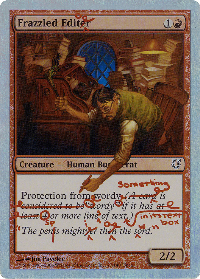 Frazzled Editor (Alternate Foil) [Unhinged] | Deep Dive Games St. Marys