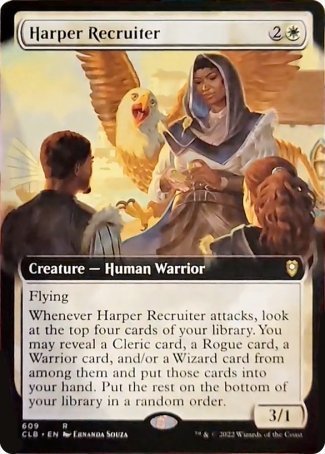 Harper Recruiter (Extended Art) [Commander Legends: Battle for Baldur's Gate] | Deep Dive Games St. Marys