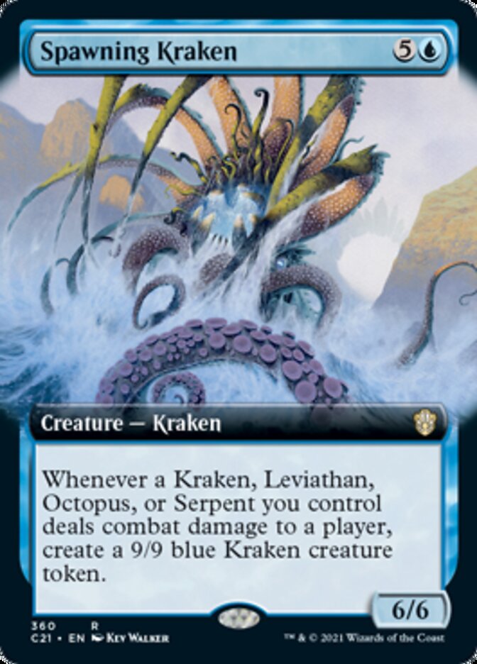 Spawning Kraken (Extended Art) [Commander 2021] | Deep Dive Games St. Marys