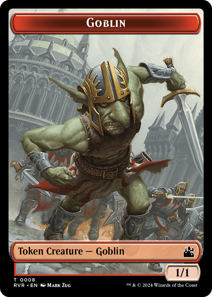 Goblin (0008) // Wurm Double-Sided Token [Ravnica Remastered Tokens] | Deep Dive Games St. Marys