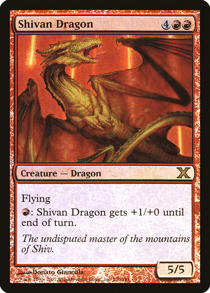 Shivan Dragon (Premium Foil) [Tenth Edition] | Deep Dive Games St. Marys