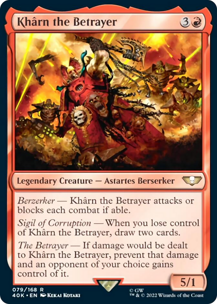 Kharn the Betrayer (Surge Foil) [Warhammer 40,000] | Deep Dive Games St. Marys