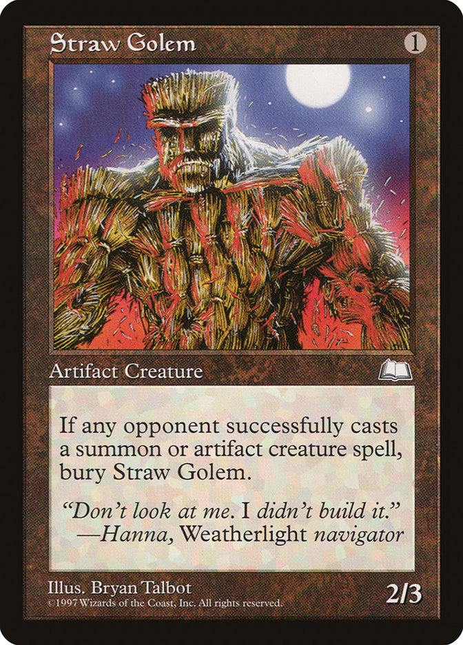 Straw Golem [Weatherlight] | Deep Dive Games St. Marys