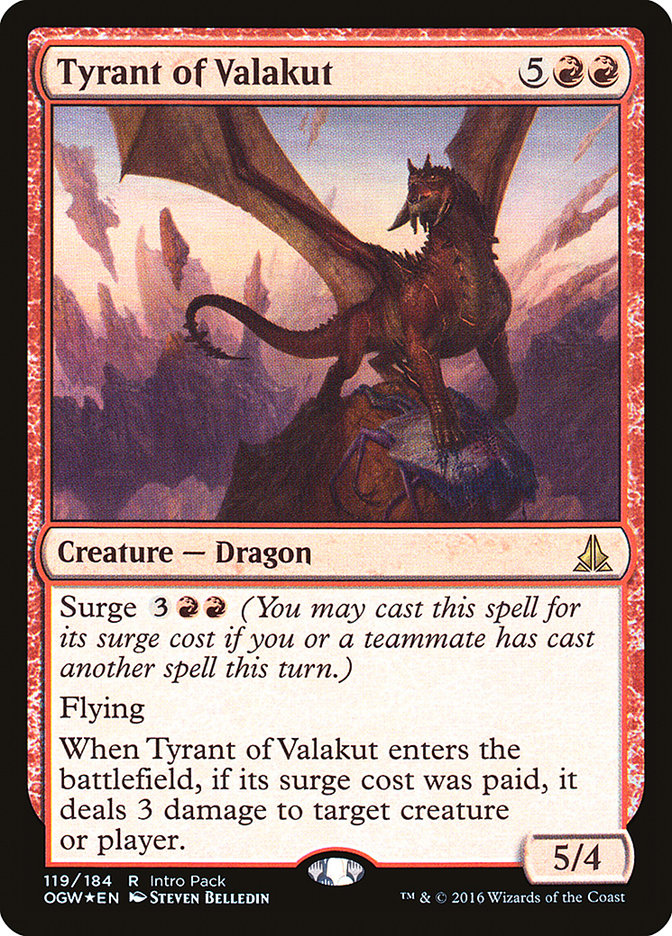 Tyrant of Valakut (Intro Pack) [Oath of the Gatewatch Promos] | Deep Dive Games St. Marys