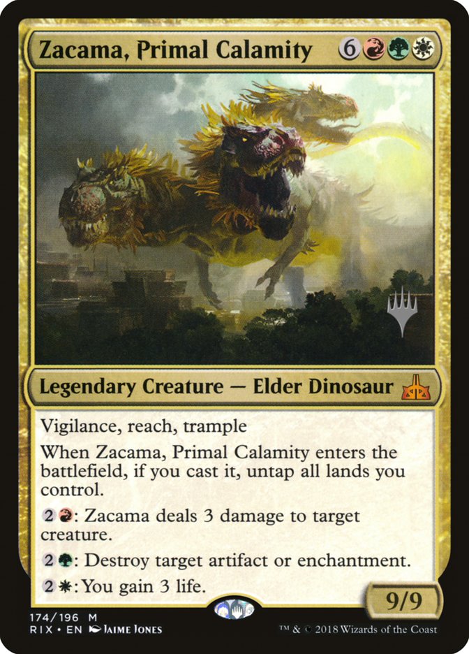 Zacama, Primal Calamity (Promo Pack) [Rivals of Ixalan Promos] | Deep Dive Games St. Marys