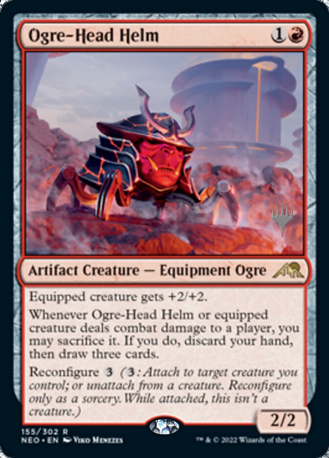 Ogre-Head Helm (Promo Pack) [Kamigawa: Neon Dynasty Promos] | Deep Dive Games St. Marys