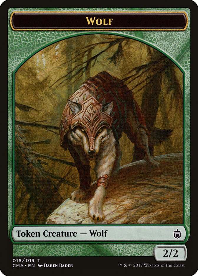 Wolf Token (016/019) [Commander Anthology Tokens] | Deep Dive Games St. Marys