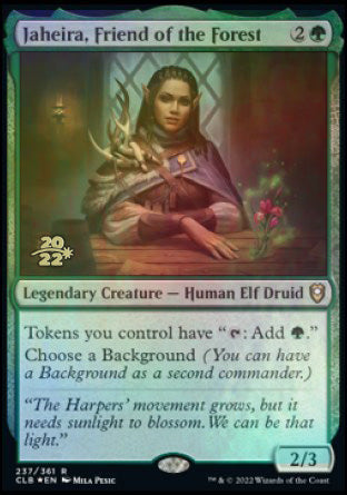 Jaheira, Friend of the Forest [Commander Legends: Battle for Baldur's Gate Prerelease Promos] | Deep Dive Games St. Marys