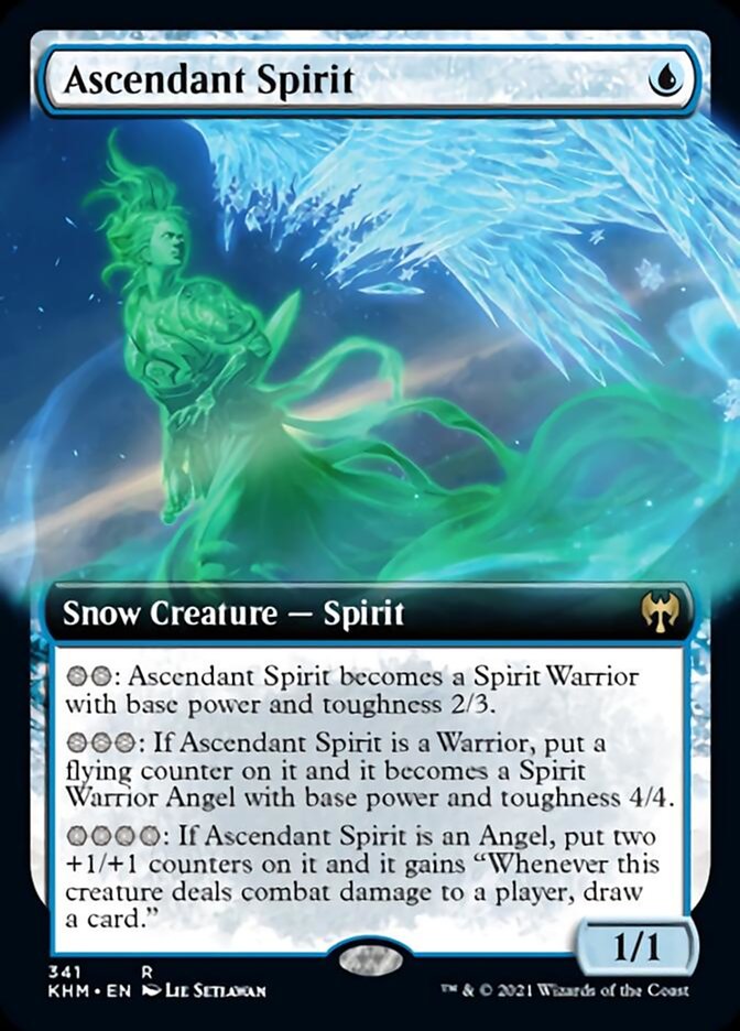 Ascendant Spirit (Extended Art) [Kaldheim] | Deep Dive Games St. Marys