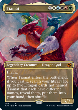 Tiamat (Borderless Alternate Art) [Dungeons & Dragons: Adventures in the Forgotten Realms] | Deep Dive Games St. Marys