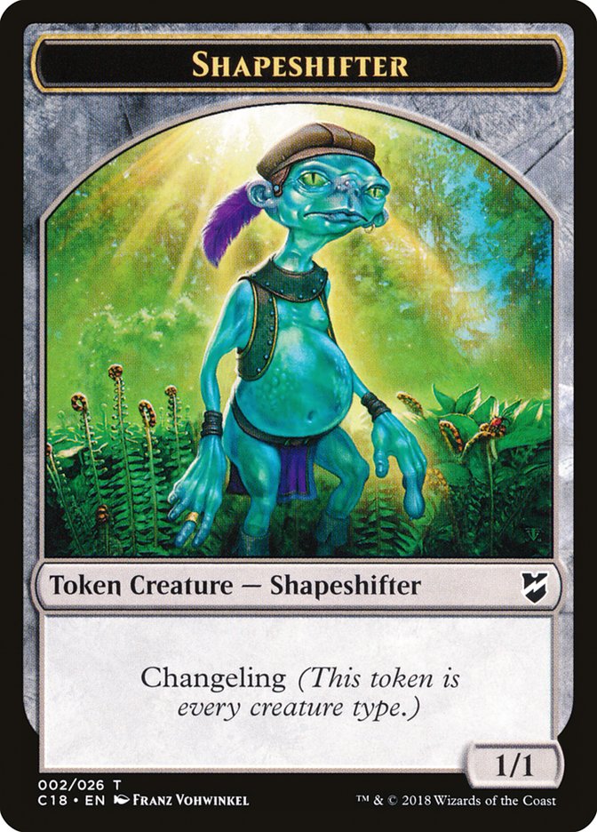 Zombie // Shapeshifter Double-Sided Token [Commander 2018 Tokens] | Deep Dive Games St. Marys