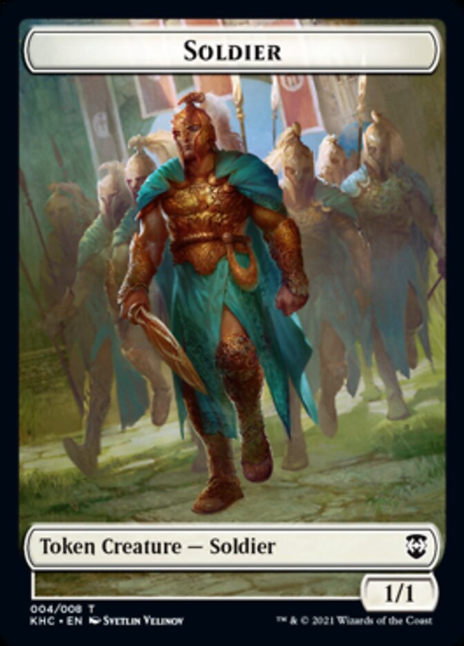 Soldier Token [Kaldheim Commander Tokens] | Deep Dive Games St. Marys