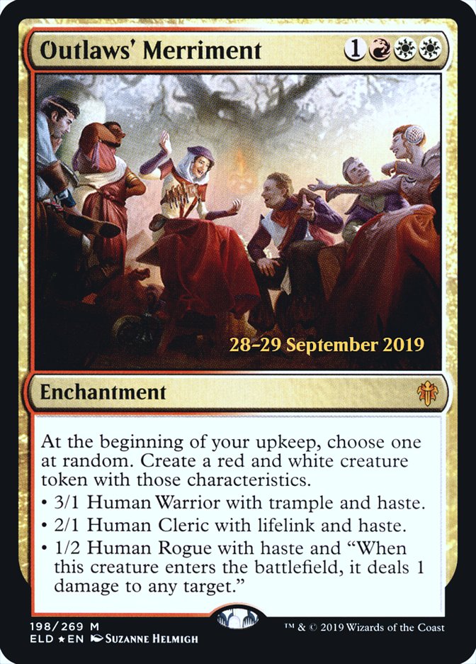 Outlaws' Merriment [Throne of Eldraine Prerelease Promos] | Deep Dive Games St. Marys