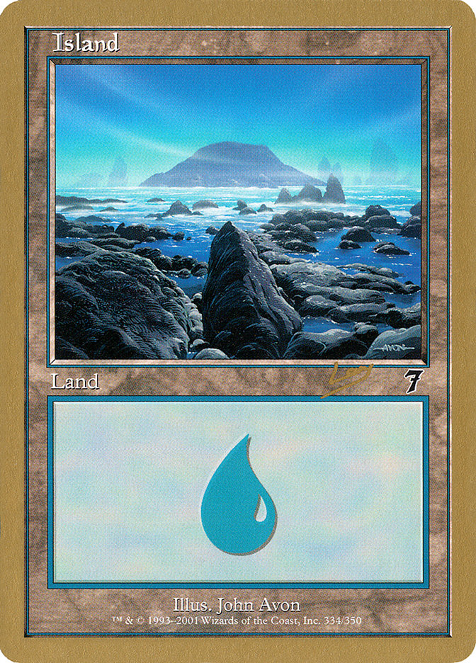 Island (rl334) (Raphael Levy) [World Championship Decks 2002] | Deep Dive Games St. Marys