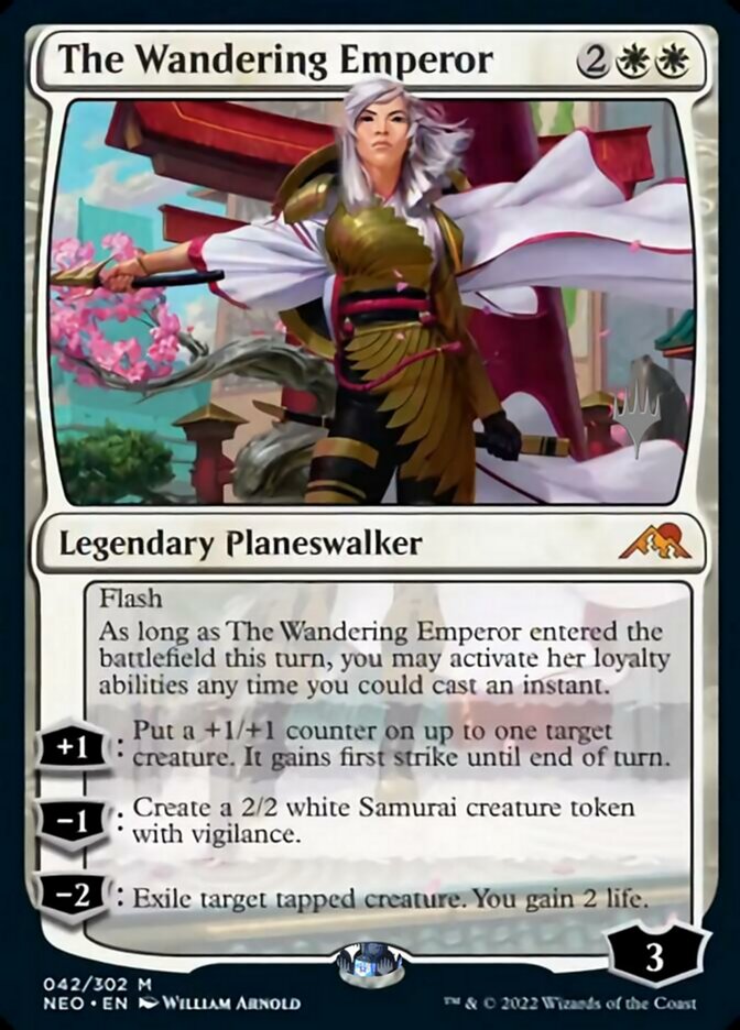 The Wandering Emperor (Promo Pack) [Kamigawa: Neon Dynasty Promos] | Deep Dive Games St. Marys