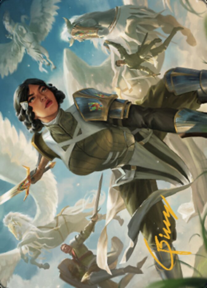 Resolute Reinforcements Art (Gold-Stamped Signature) [Dominaria United Art Series] | Deep Dive Games St. Marys