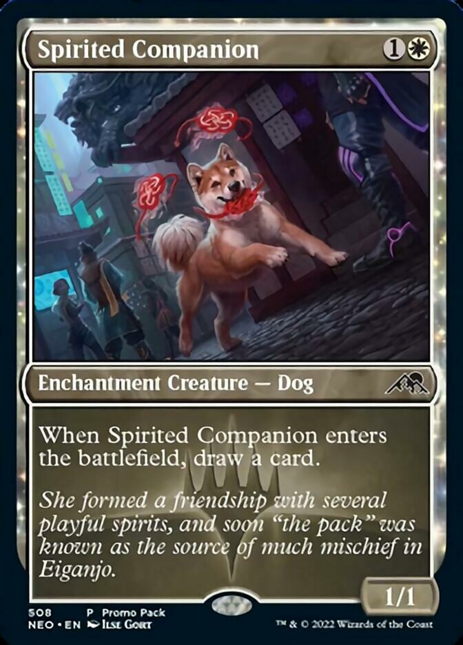 Spirited Companion (Promo Pack) [Kamigawa: Neon Dynasty Promos] | Deep Dive Games St. Marys