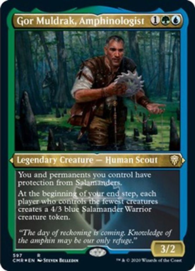 Gor Muldrak, Amphinologist (Etched) [Commander Legends] | Deep Dive Games St. Marys