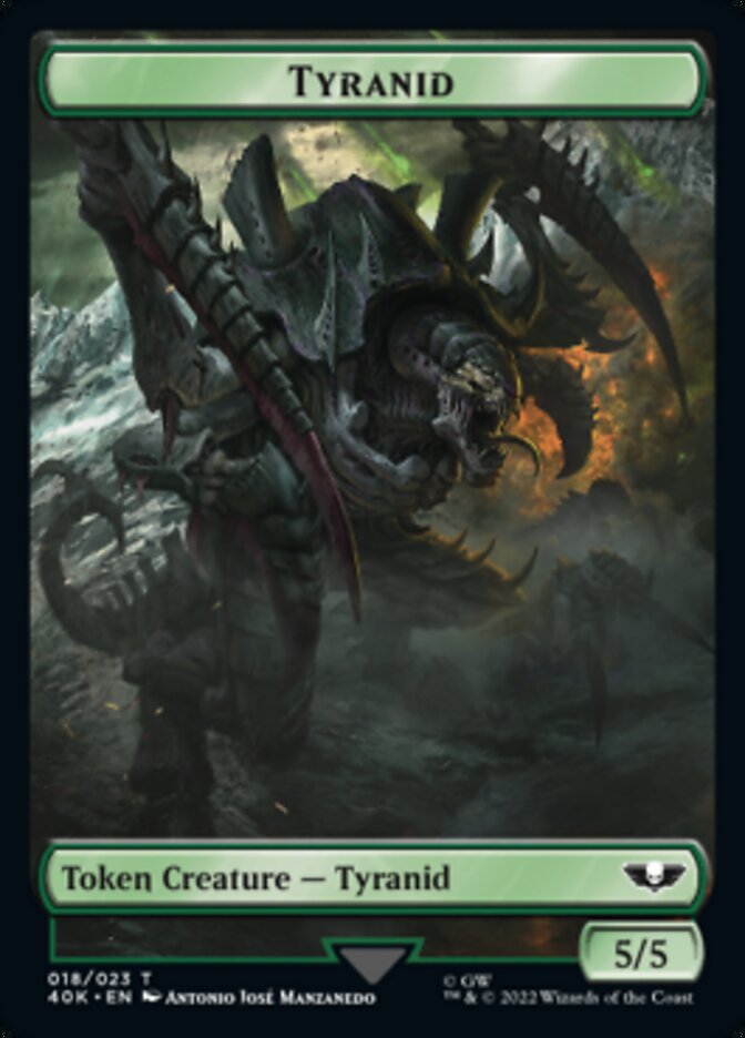 Tyranid (017) // Tyranid (018) Double-Sided Token (Surge Foil) [Warhammer 40,000 Tokens] | Deep Dive Games St. Marys