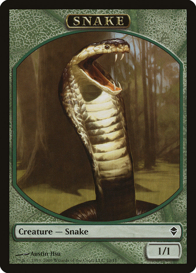 Snake Token [Zendikar Tokens] | Deep Dive Games St. Marys