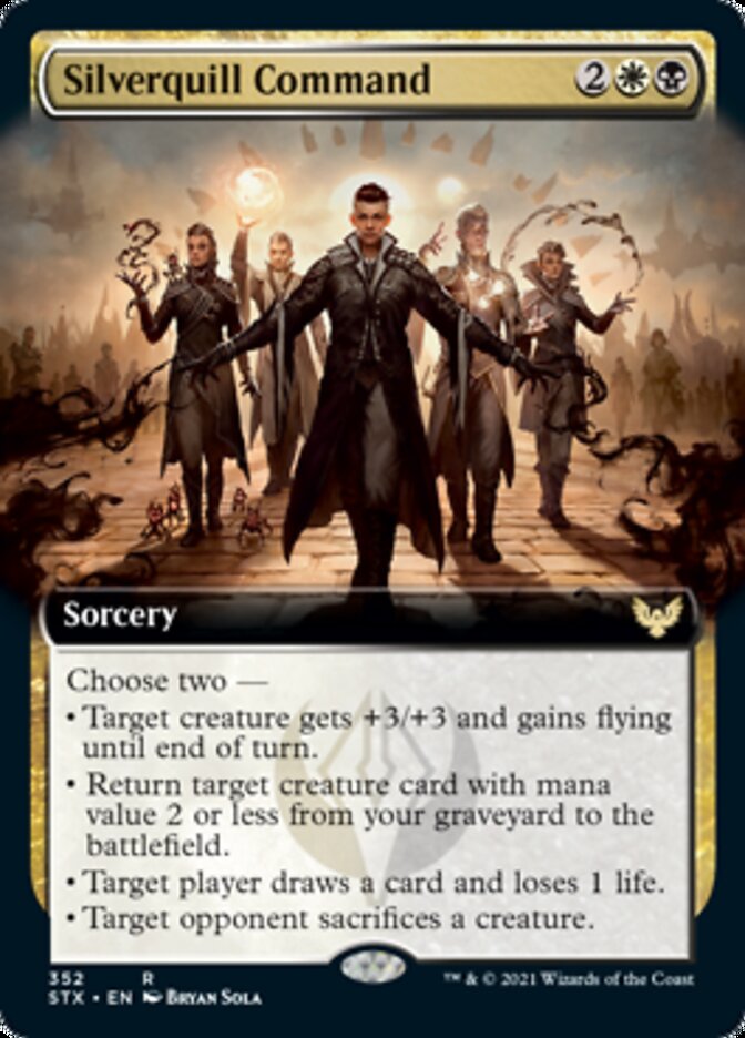 Silverquill Command (Extended Art) [Strixhaven: School of Mages] | Deep Dive Games St. Marys