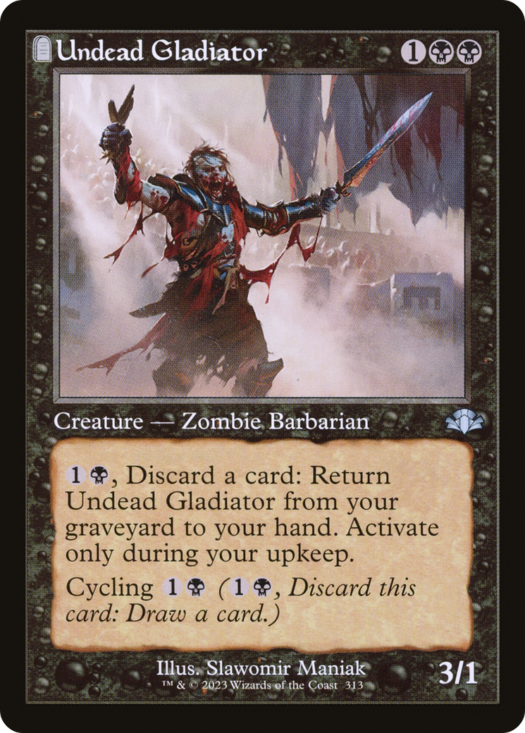 Undead Gladiator (Retro) [Dominaria Remastered] | Deep Dive Games St. Marys