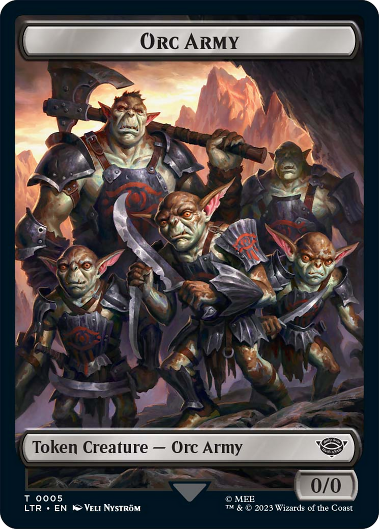 Orc Army (06) // Orc Army (05) Double-Sided Token [The Lord of the Rings: Tales of Middle-Earth Tokens] | Deep Dive Games St. Marys