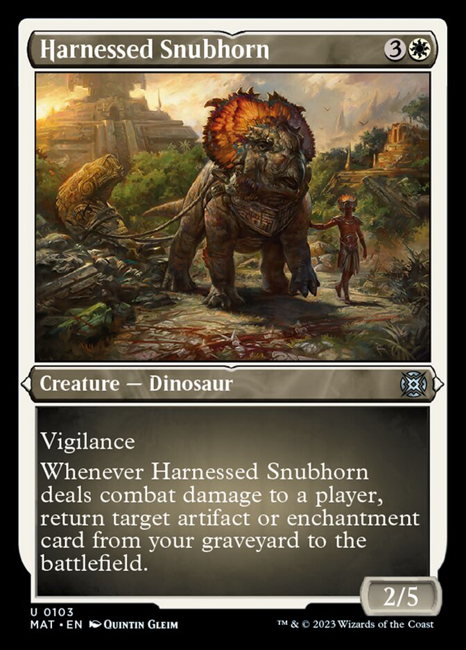 Harnessed Snubhorn (Foil Etched) [March of the Machine: The Aftermath] | Deep Dive Games St. Marys