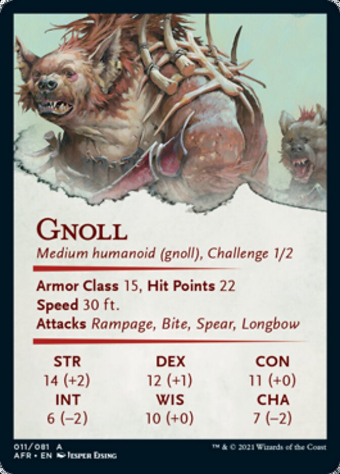 Gnoll Art Card [Dungeons & Dragons: Adventures in the Forgotten Realms Art Series] | Deep Dive Games St. Marys