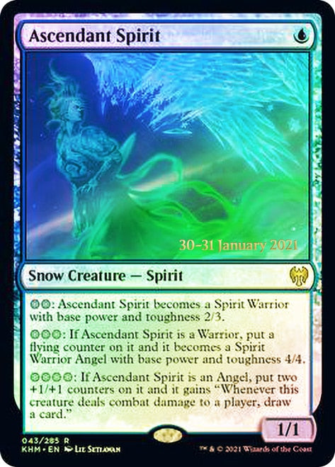 Ascendant Spirit [Kaldheim Prerelease Promos] | Deep Dive Games St. Marys